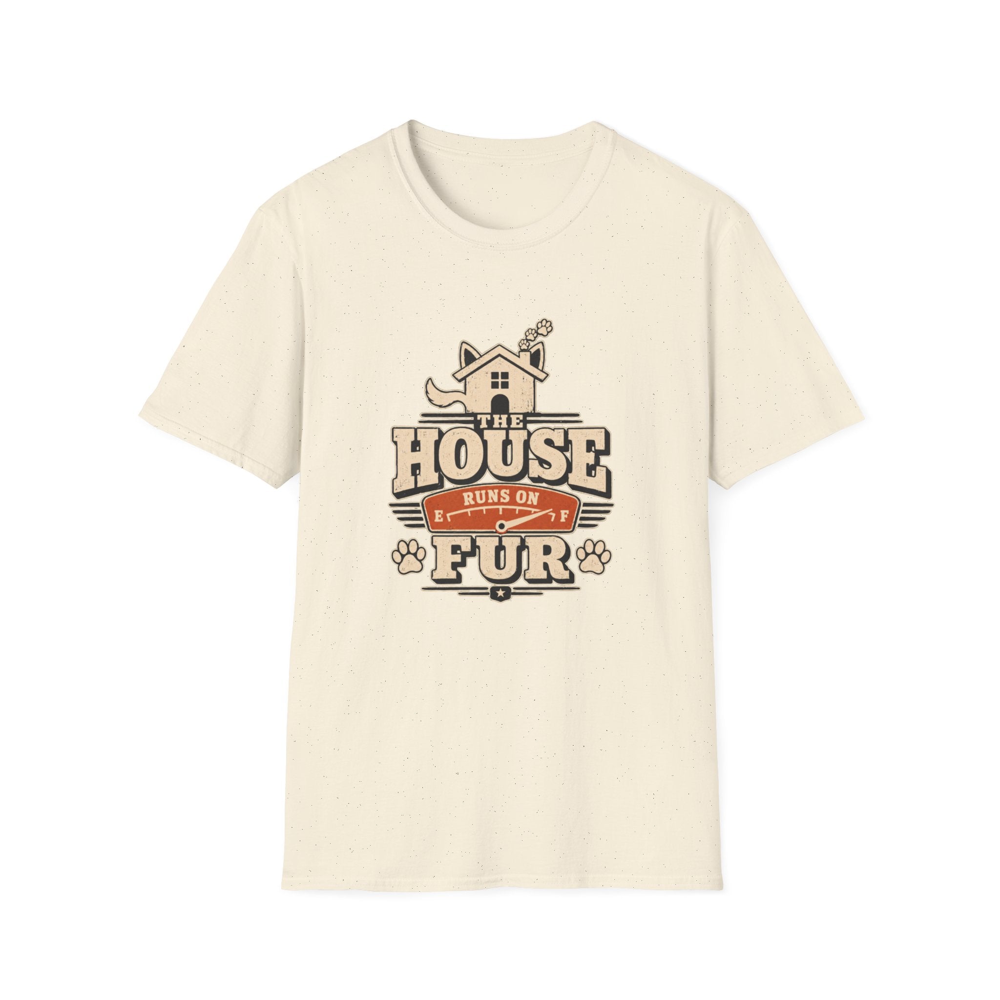 Pet Lover T‑Shirt — "The House Runs on Fur" Cozy Rescue & Dog Mom Tee