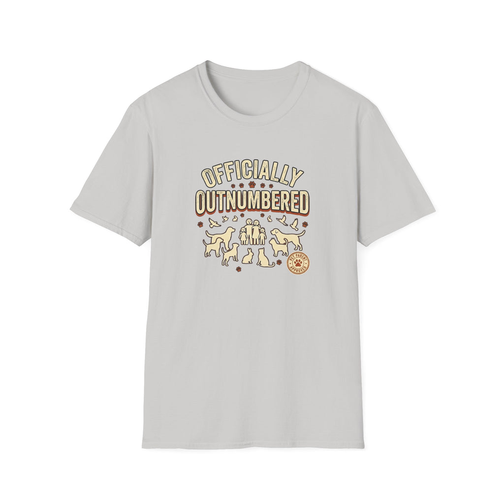 Officially Outnumbered T-Shirt — Funny Family & Pet Graphic Tee