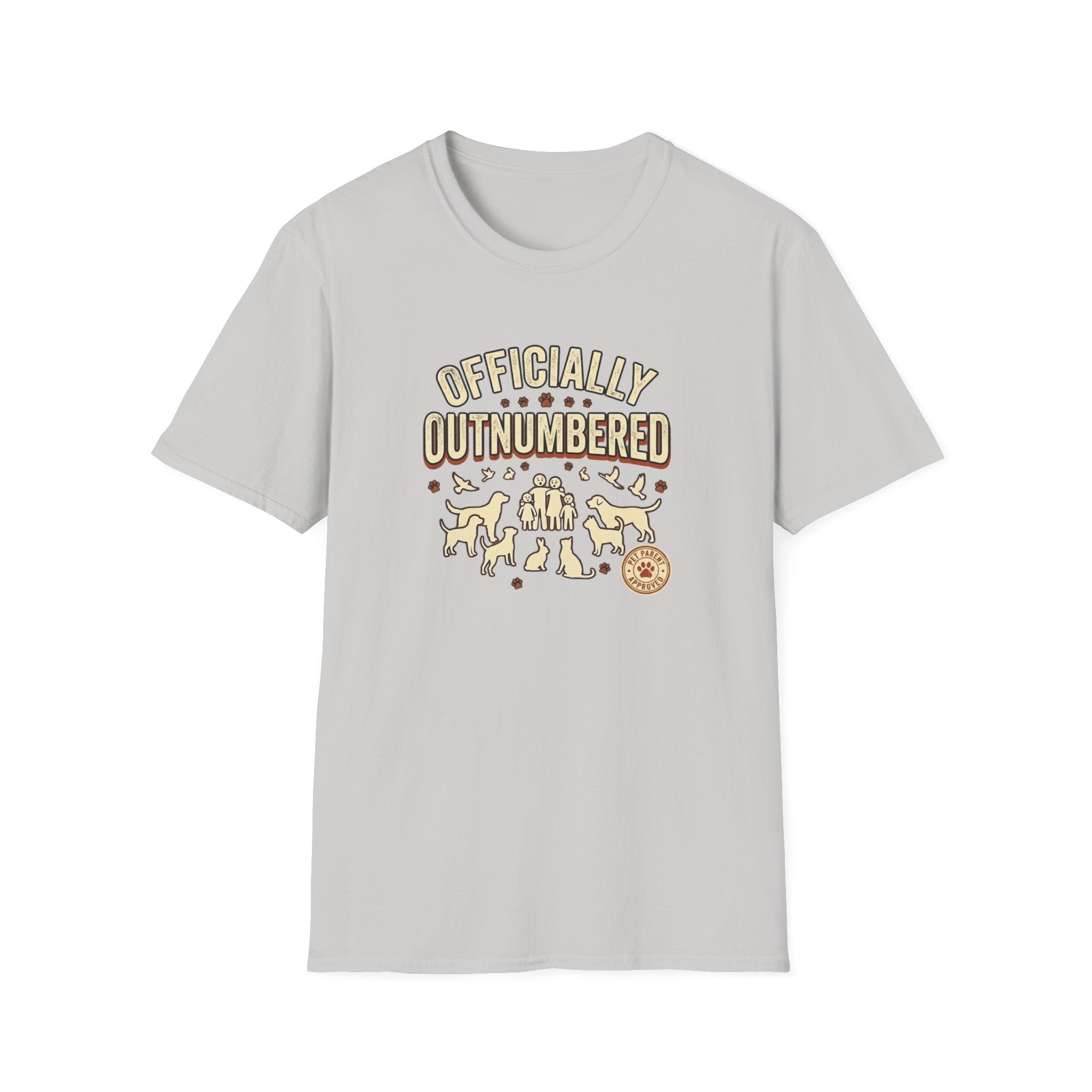 Officially Outnumbered T-Shirt — Funny Family & Pet Graphic Tee