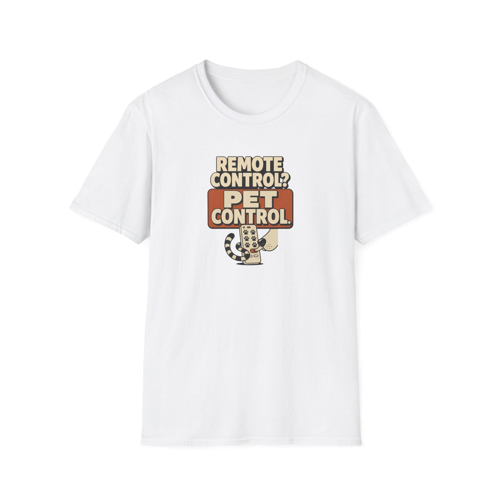 Pet Control T‑Shirt — "Remote Control? Pet Control." Retro Graphic Tee for Pet Lovers