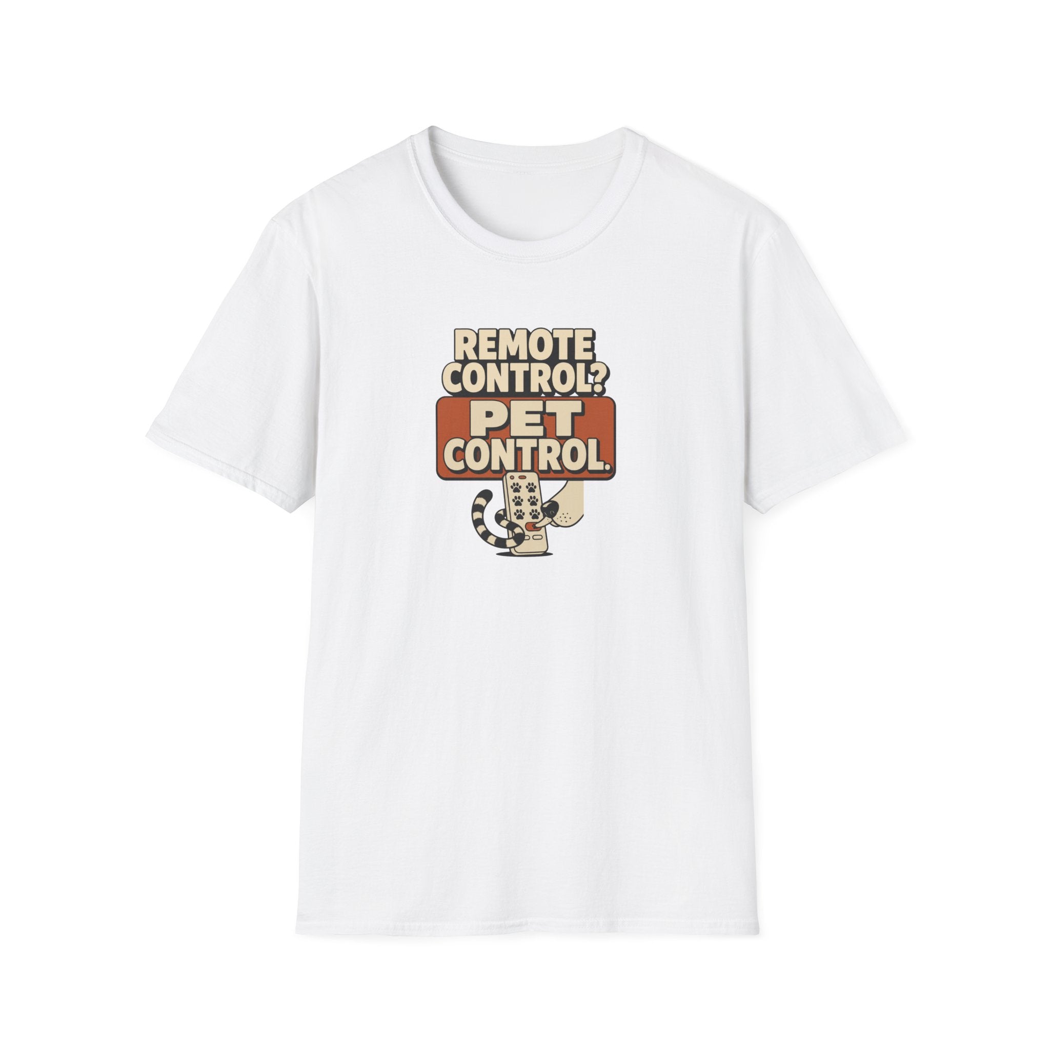 Pet Control T‑Shirt — "Remote Control? Pet Control." Retro Graphic Tee for Pet Lovers