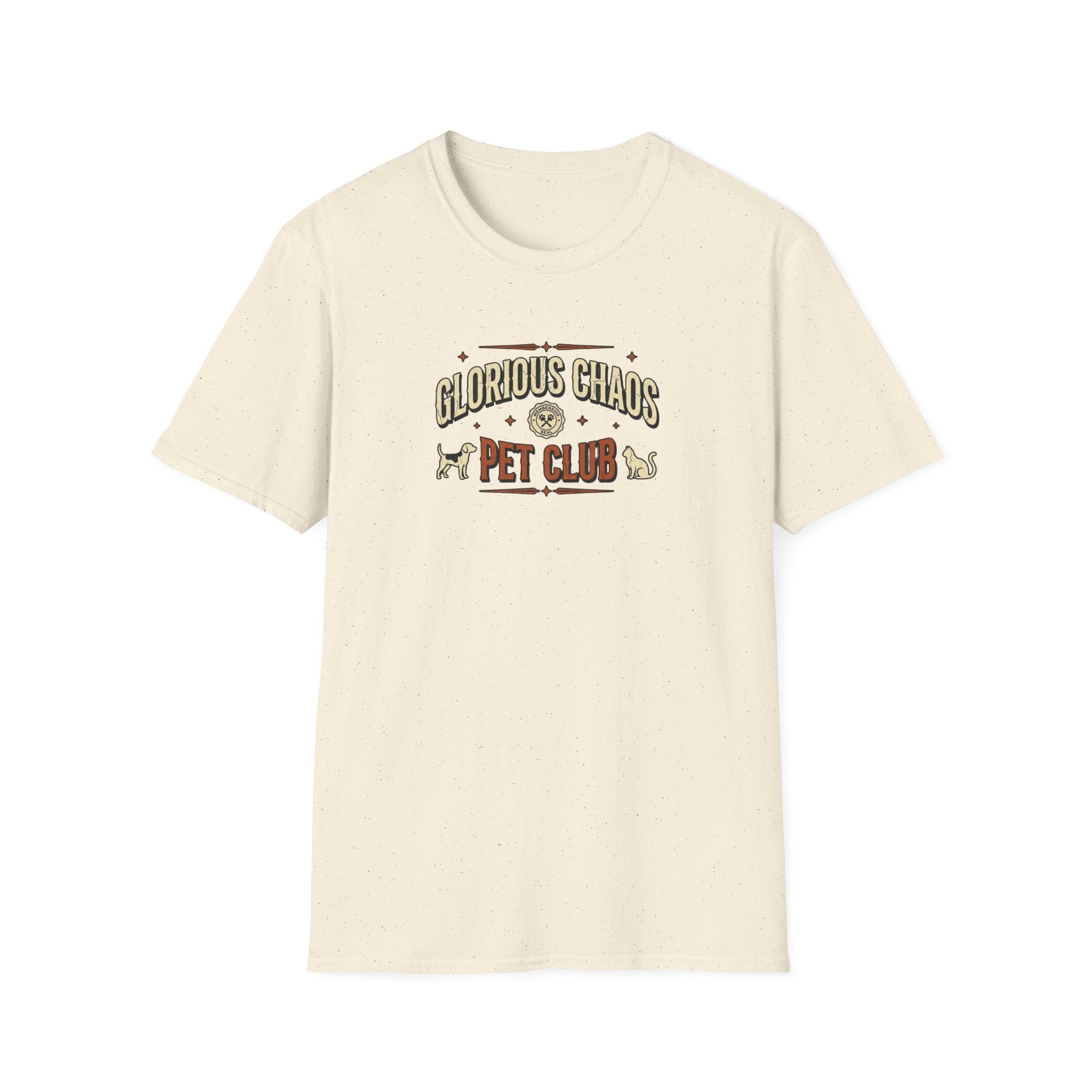 "Glorious Chaos Pet Club" Graphic Tee for Dog & Cat Lovers