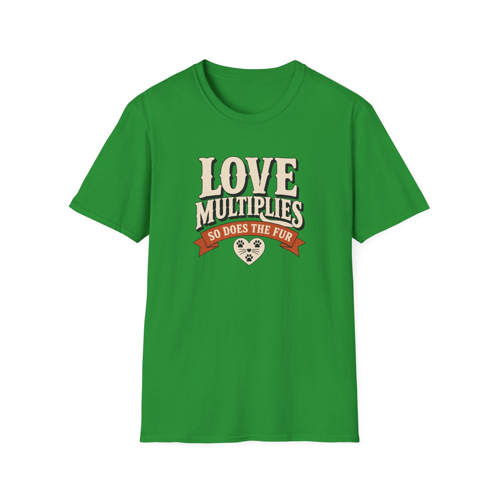 Love Multiplies — Pet Mom/Dad Tee (“So Does The Fur”)