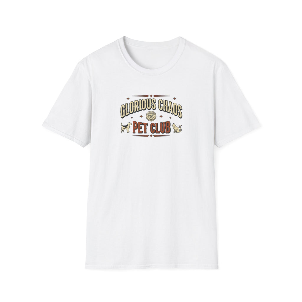 "Glorious Chaos Pet Club" Graphic Tee for Dog & Cat Lovers