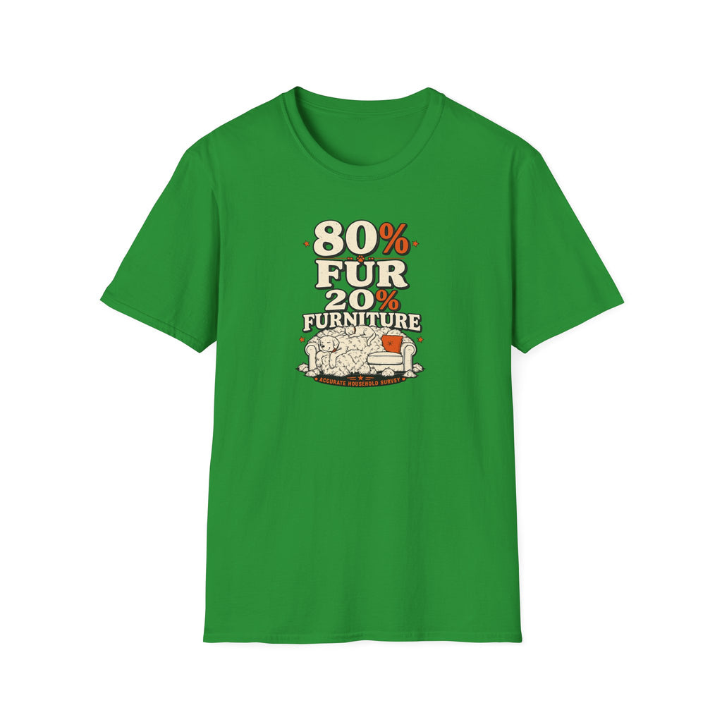 80% Fur 20% Furniture Cat & Dog Lover Graphic Tee