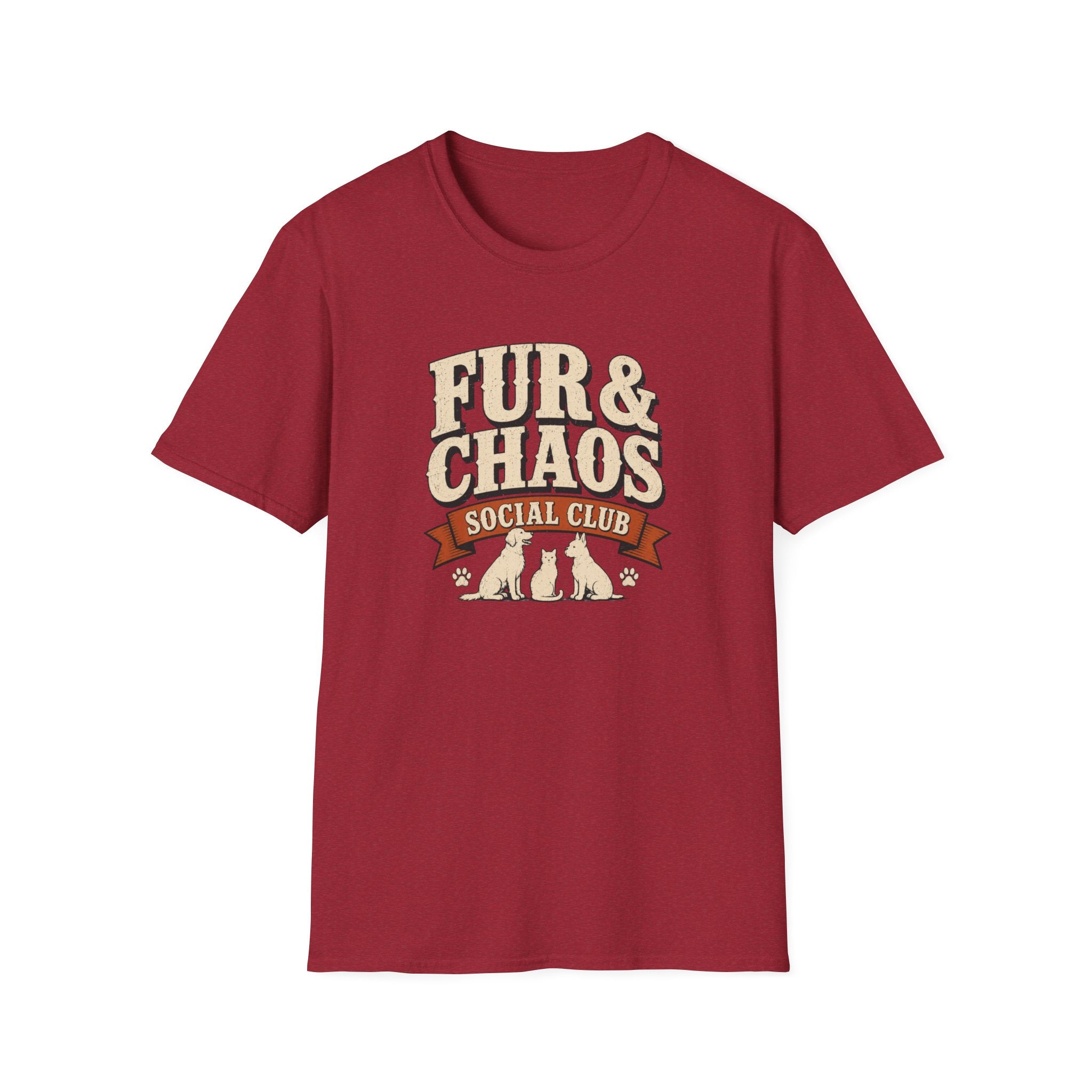 Fur & Chaos Social Club T-Shirt — Funny Pet Lover Tee