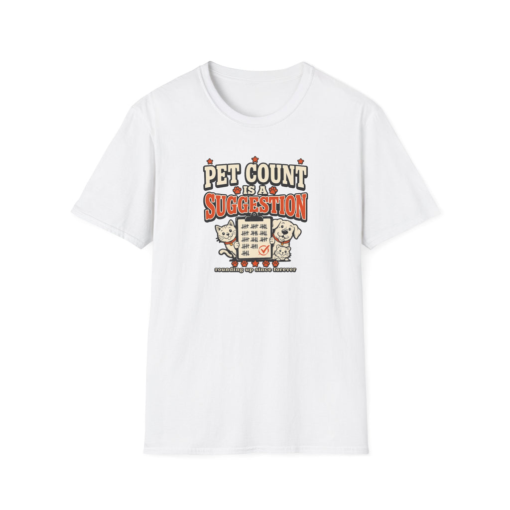 "Pet Count Is A Suggestion" Cute Cat & Dog Graphic Tee