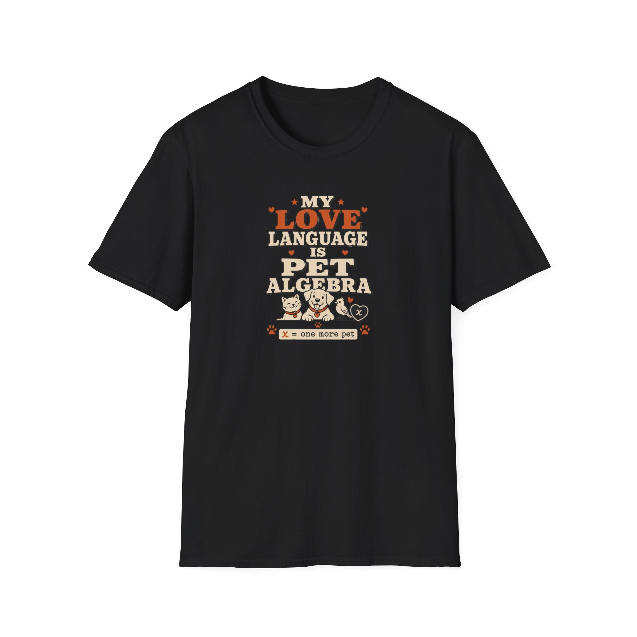 "My Love Language is Pet Algebra" Cute Retro Pet Lover Tee