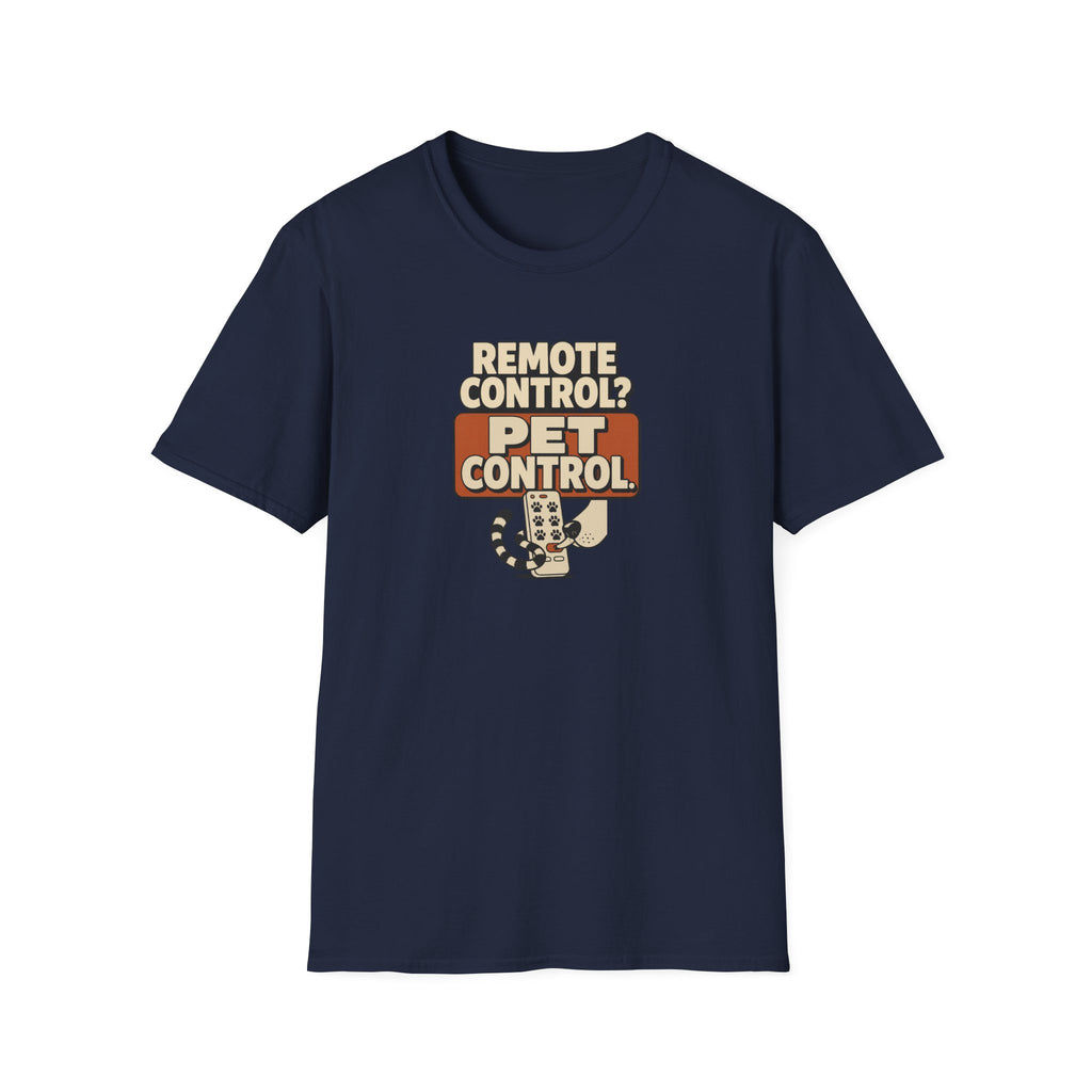 Pet Control T‑Shirt — "Remote Control? Pet Control." Retro Graphic Tee for Pet Lovers