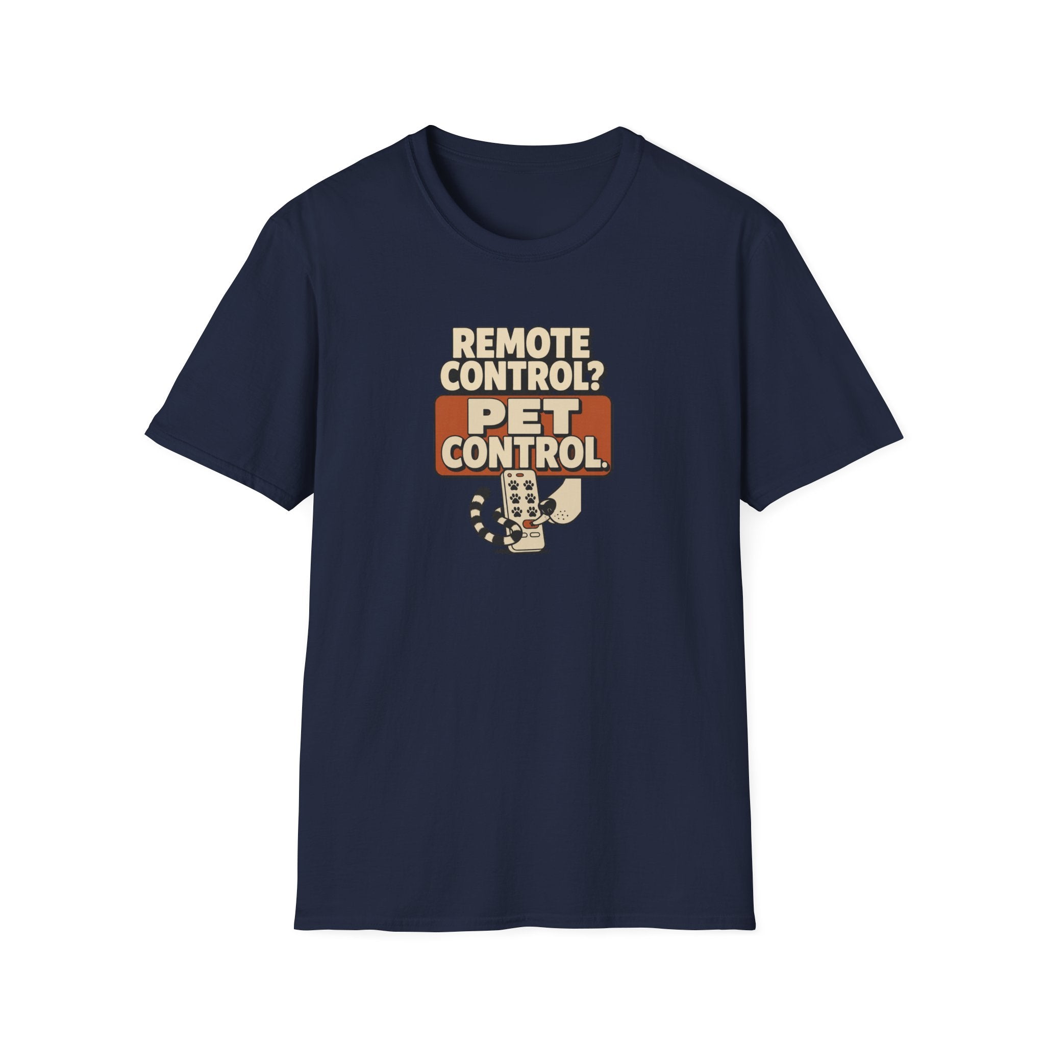 Pet Control T‑Shirt — "Remote Control? Pet Control." Retro Graphic Tee for Pet Lovers