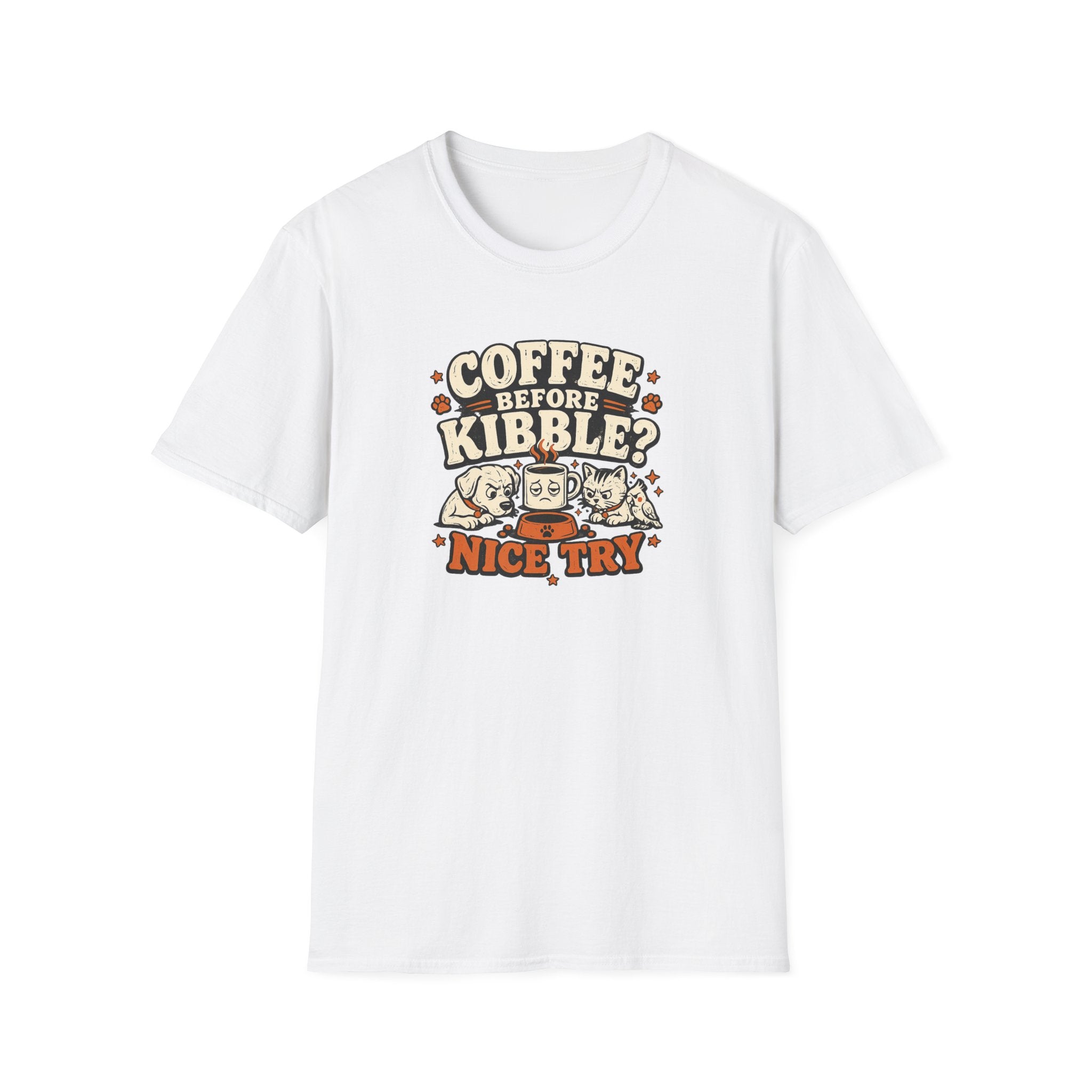 Coffee Before Kibble? Cute Pet Mom Graphic Tee