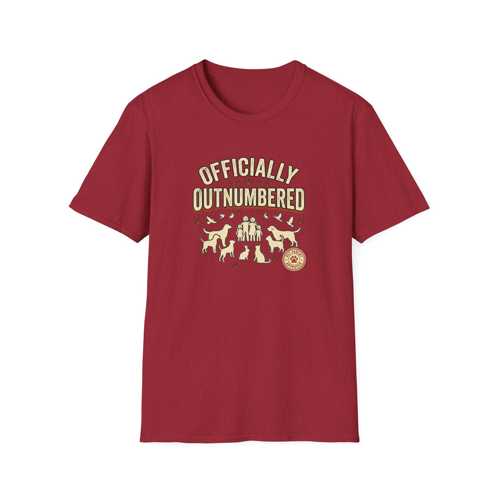Officially Outnumbered T-Shirt — Funny Family & Pet Graphic Tee