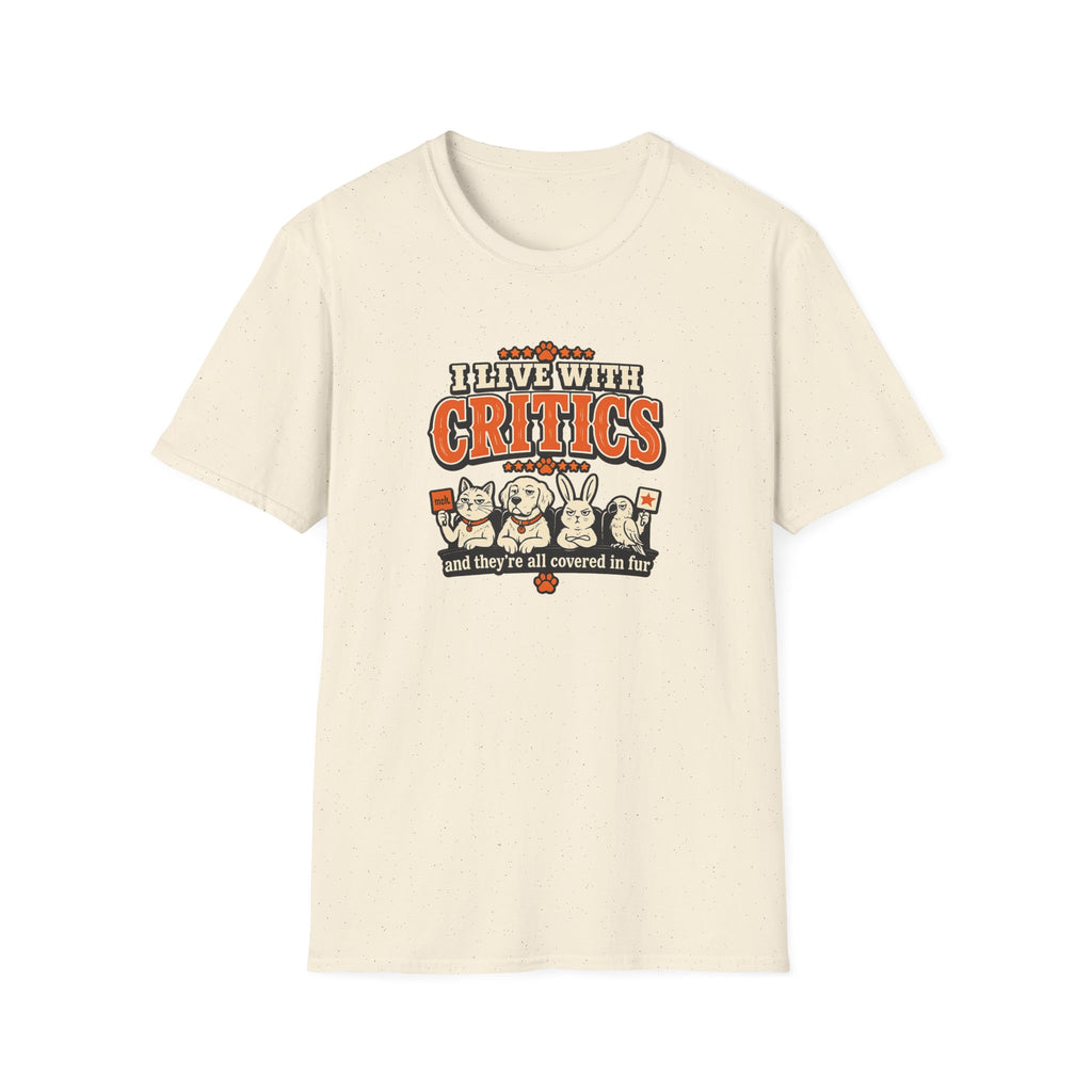 I Live With Critics Cute Pet Parents Tee