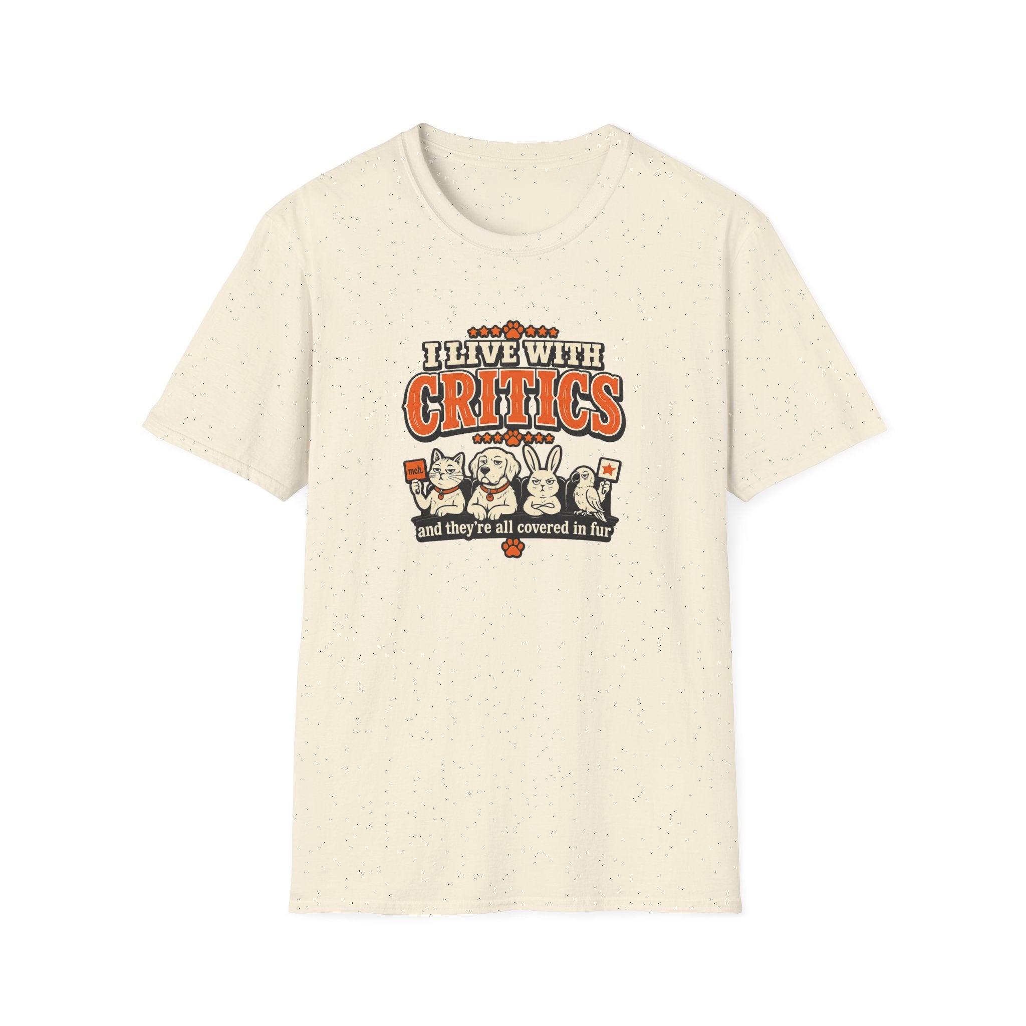 I Live With Critics Cute Pet Parents Tee