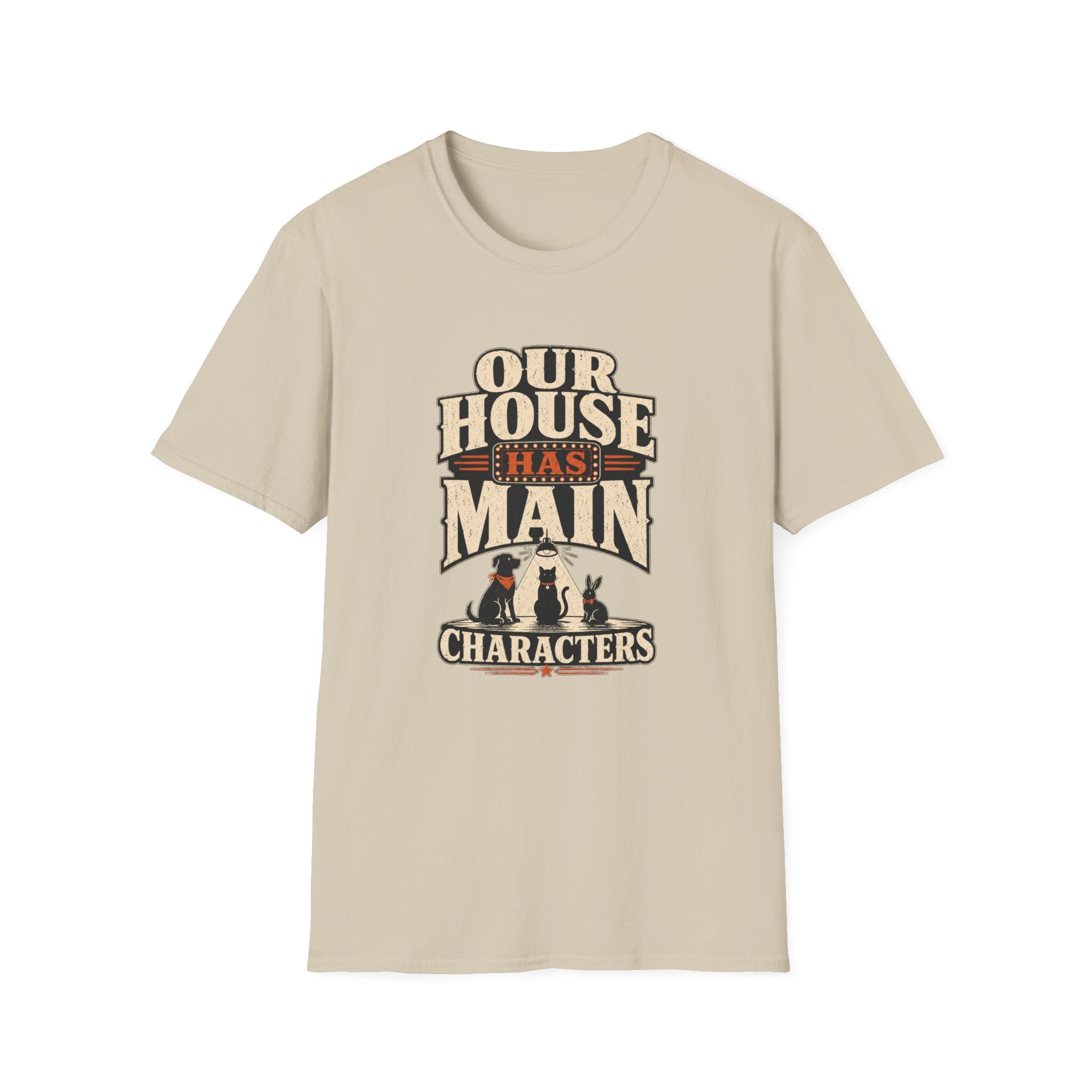 "Our House Has Main Characters" Vintage Graphic Tee