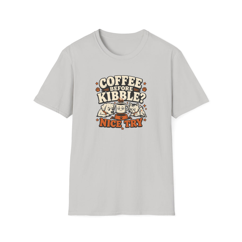 Coffee Before Kibble? Cute Pet Mom Graphic Tee
