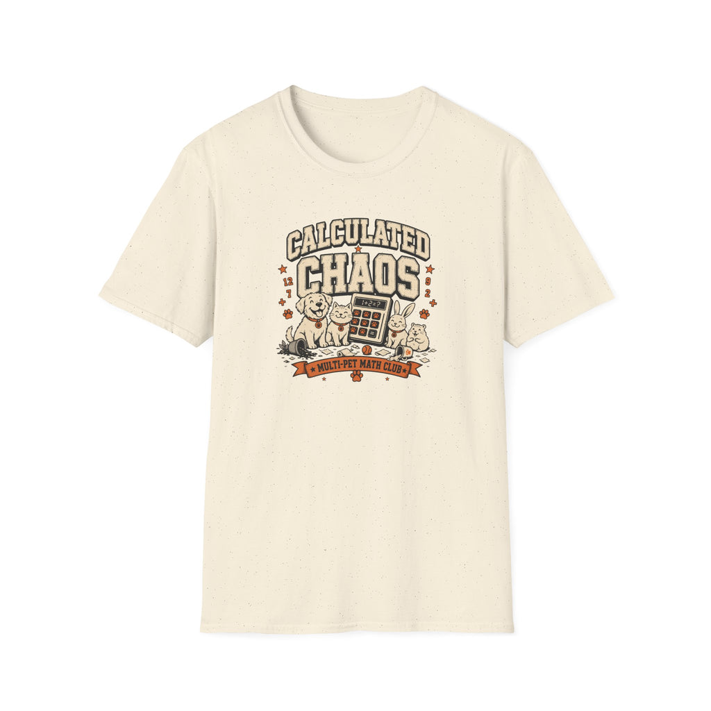 Calculated Chaos — Cute Pets & Math Pun Graphic Tee