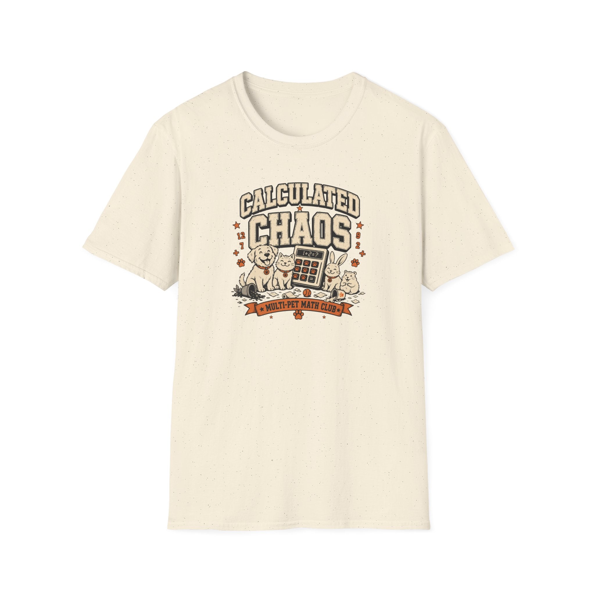 Calculated Chaos — Cute Pets & Math Pun Graphic Tee