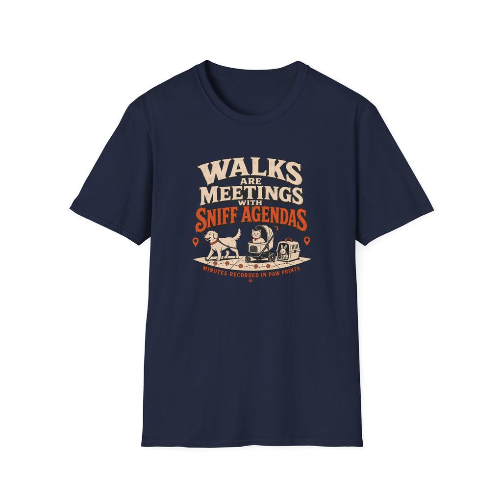 Walks Are Meetings With Sniff Agendas T-Shirt