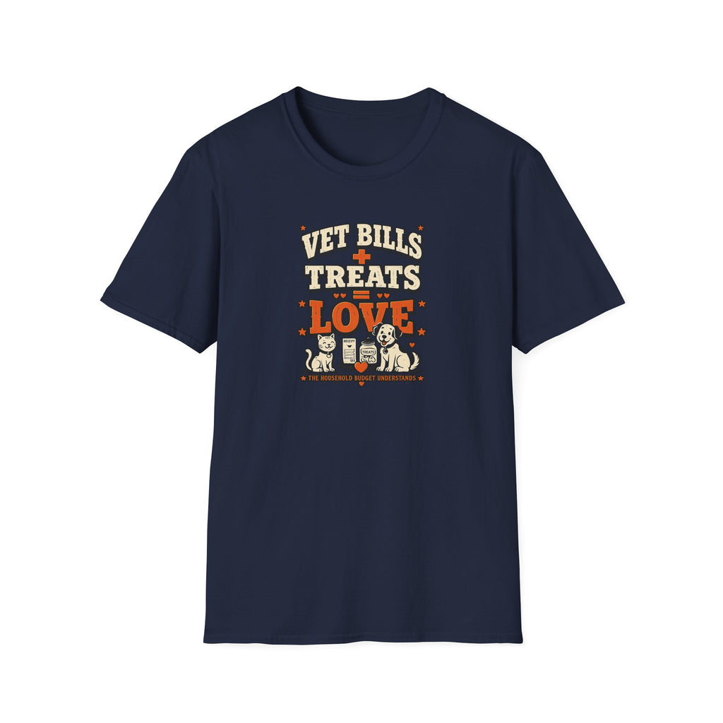 Vet Bills + Treats = Love — Funny Dog & Cat Pet Owner Tee