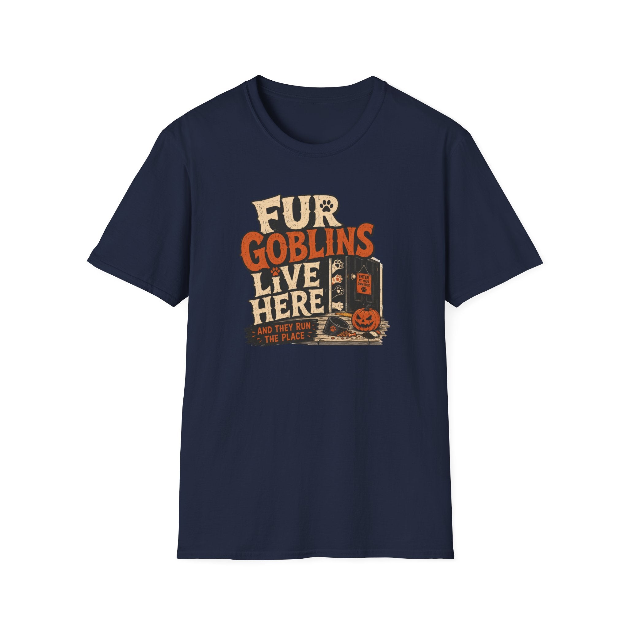 “Fur Goblins Live Here” Multi-Pet Halloween Tee
