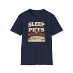 “Sleep Divided By Pets Equals Negotiable” Vintage Retro Pet Lover Tee