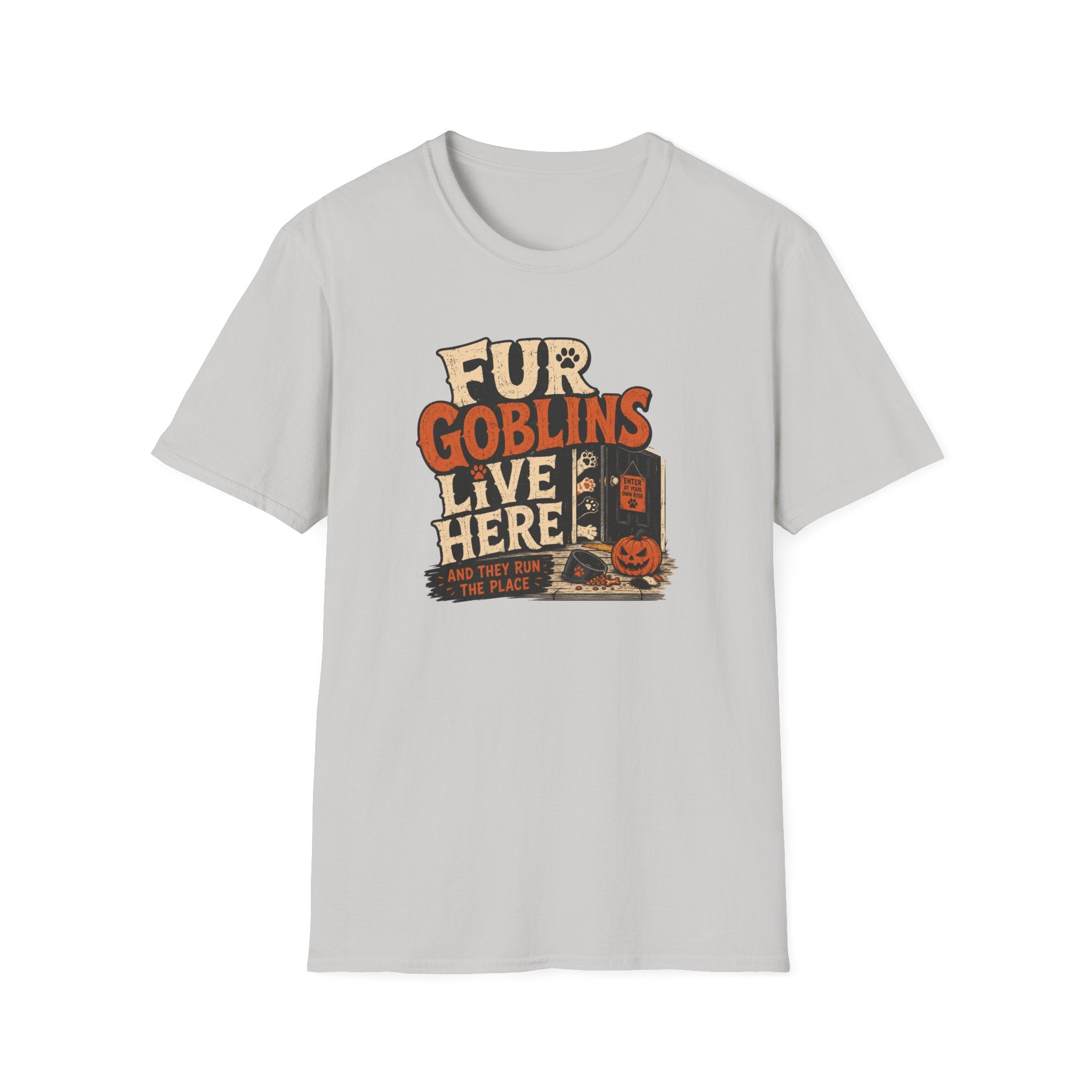 “Fur Goblins Live Here” Multi-Pet Halloween Tee
