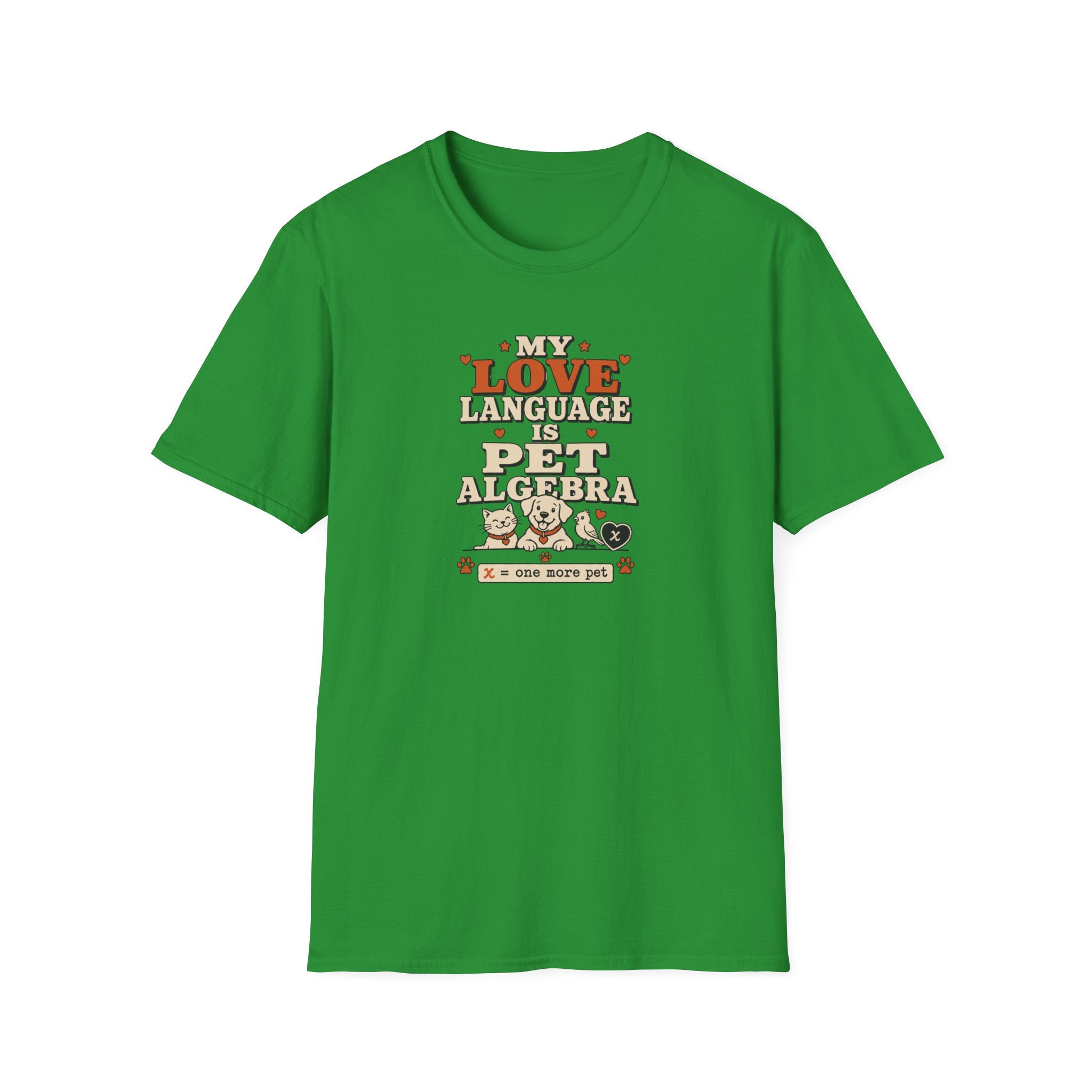 "My Love Language is Pet Algebra" Cute Retro Pet Lover Tee