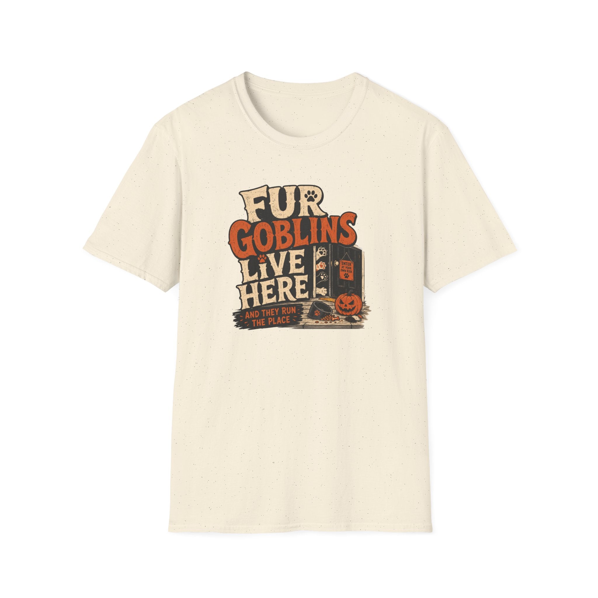 “Fur Goblins Live Here” Multi-Pet Halloween Tee