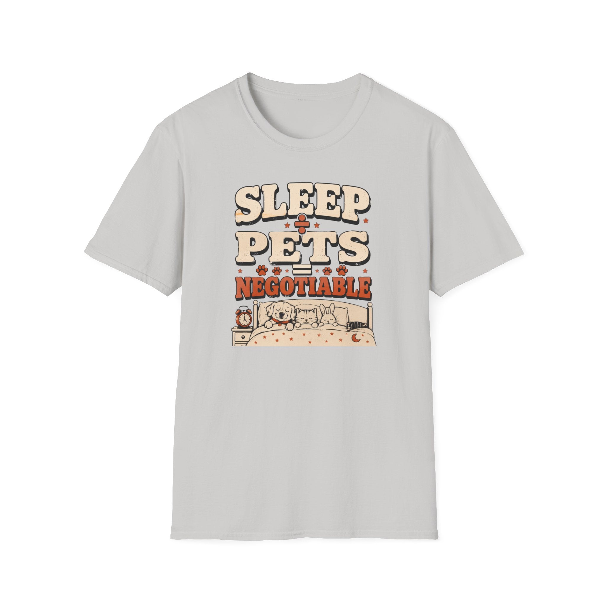 “Sleep Divided By Pets Equals Negotiable” Vintage Retro Pet Lover Tee