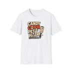 Candy Corn & Pet Hair T-Shirt — Funny Halloween Cat & Dog Lover Tee