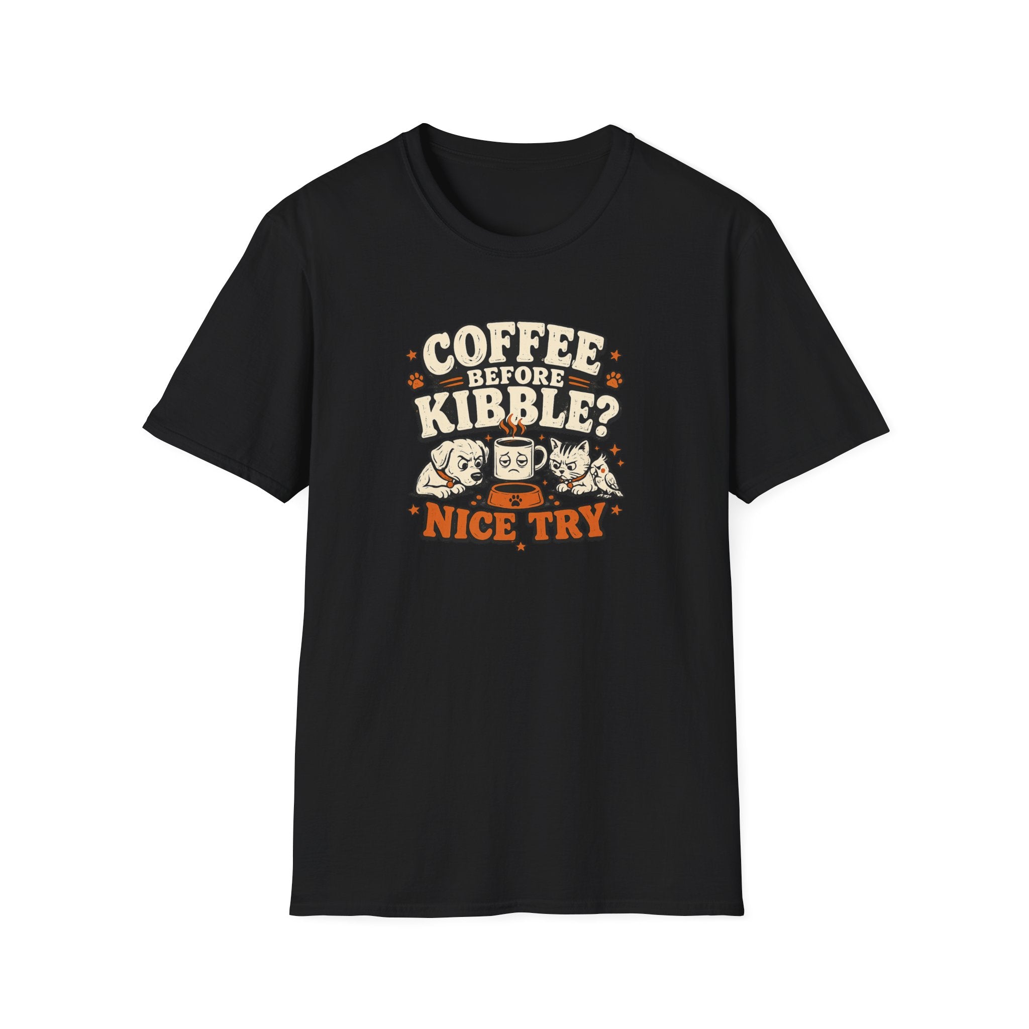 Coffee Before Kibble? Cute Pet Mom Graphic Tee