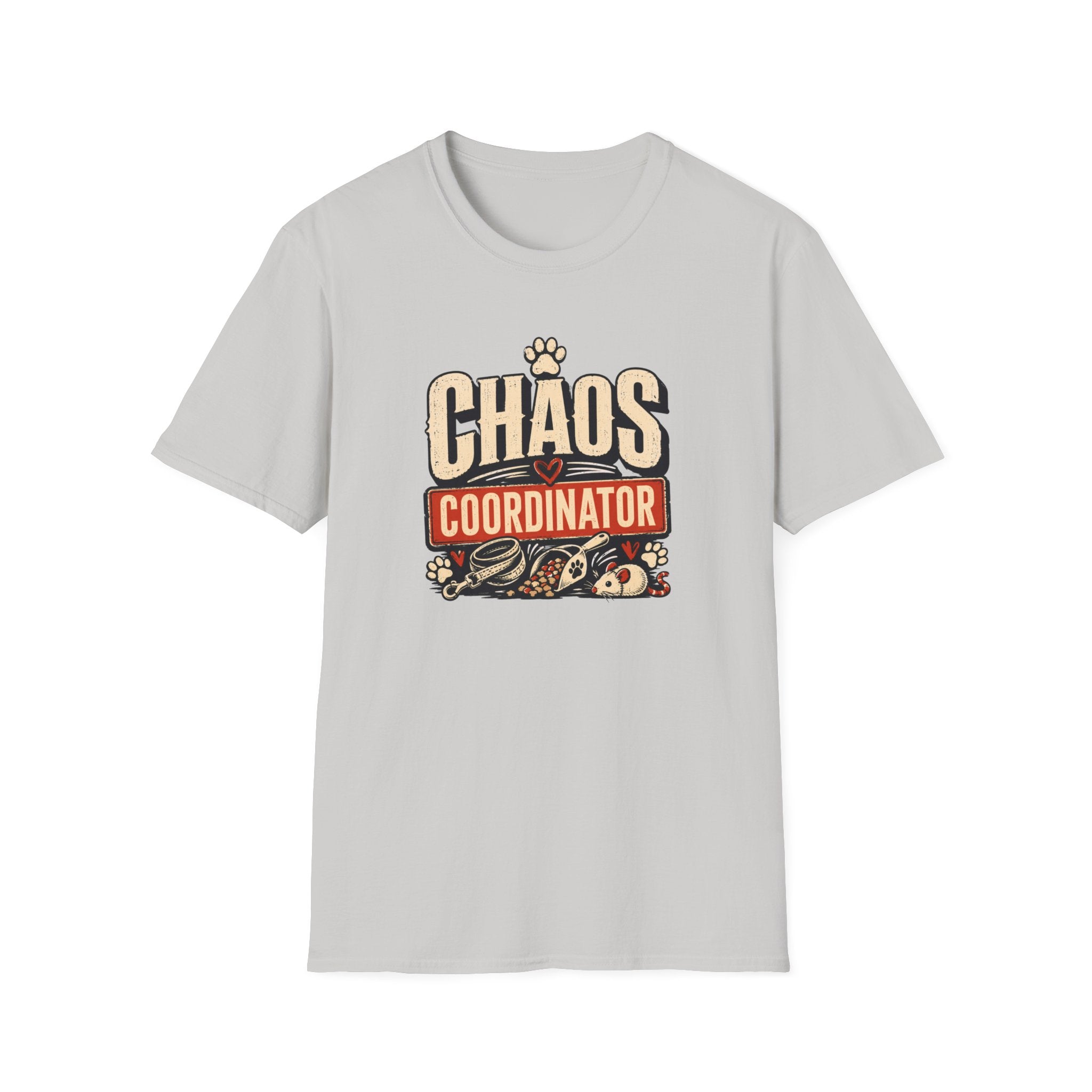 Chaos Coordinator T-Shirt — Funny Pet Mom Shirt with Paw Graphic