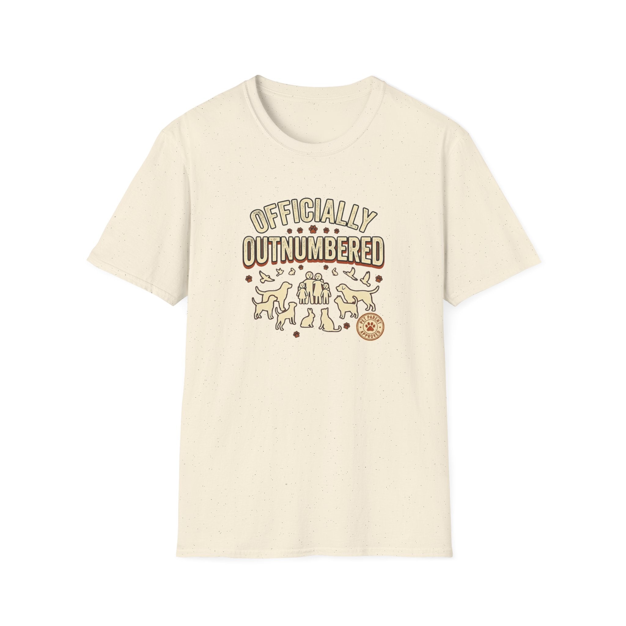 Officially Outnumbered T-Shirt — Funny Family & Pet Graphic Tee