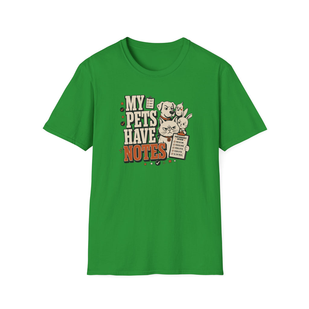 "My Pets Have Notes" Cute Vintage Pet Lover Graphic Tee