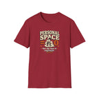"Personal Space 0 but the love is Infinite" Cute Retro Cat & Dog Graphic Tee