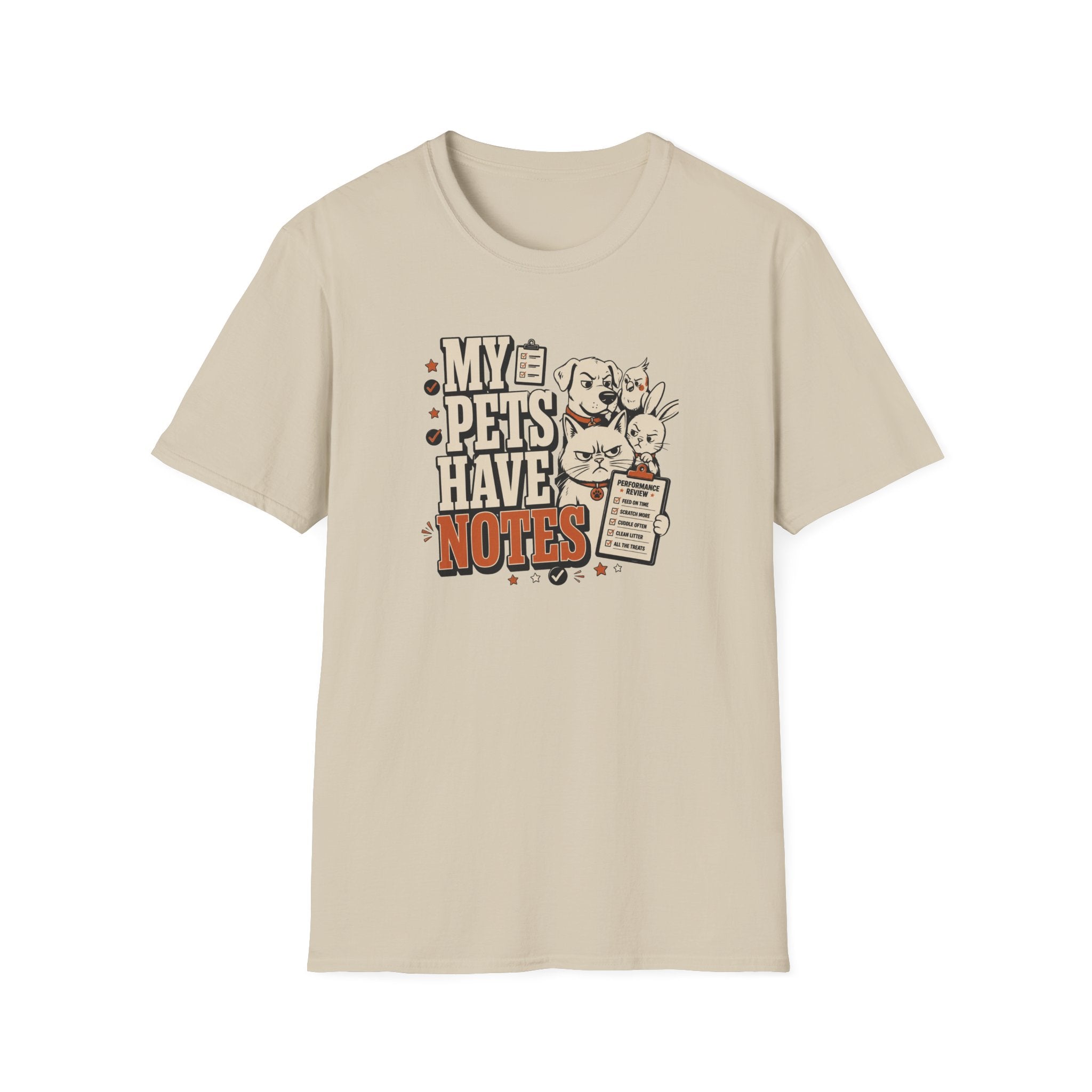 "My Pets Have Notes" Cute Vintage Pet Lover Graphic Tee