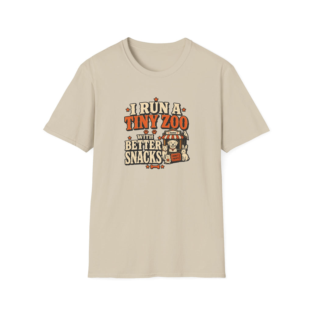“I Run a Tiny Zoo With Better Snacks” Cute Animal Graphic Tee