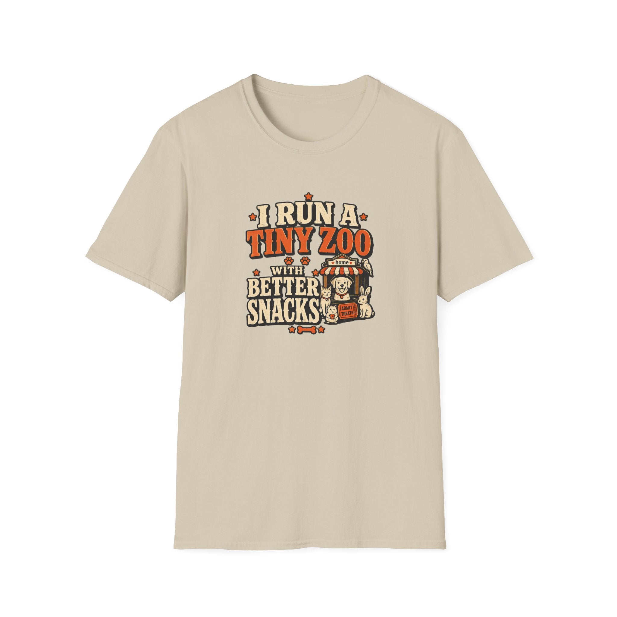 “I Run a Tiny Zoo With Better Snacks” Cute Animal Graphic Tee
