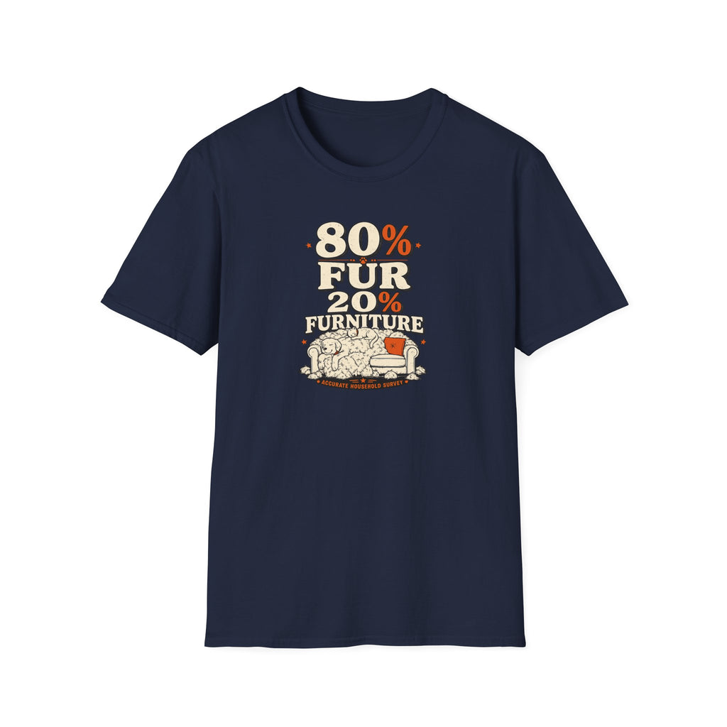 80% Fur 20% Furniture Cat & Dog Lover Graphic Tee