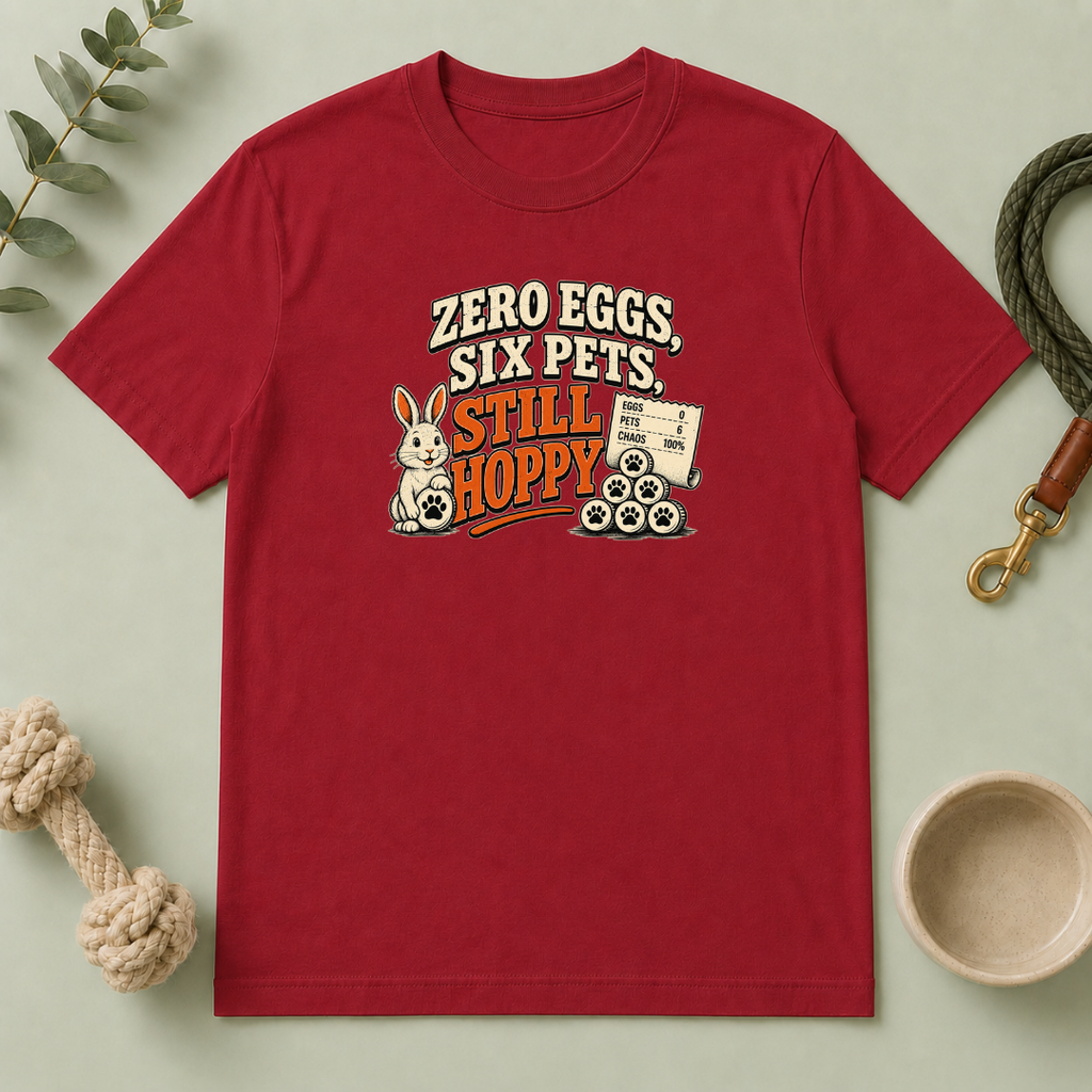 Zero Eggs, Six Pets, Still Hoppy Easter Tee