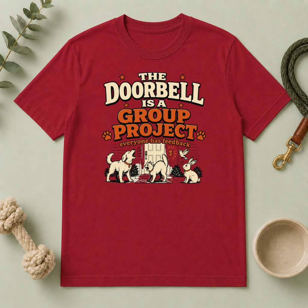 The Doorbell Is a Group Project Multi-Pet Lifestyle T-Shirt