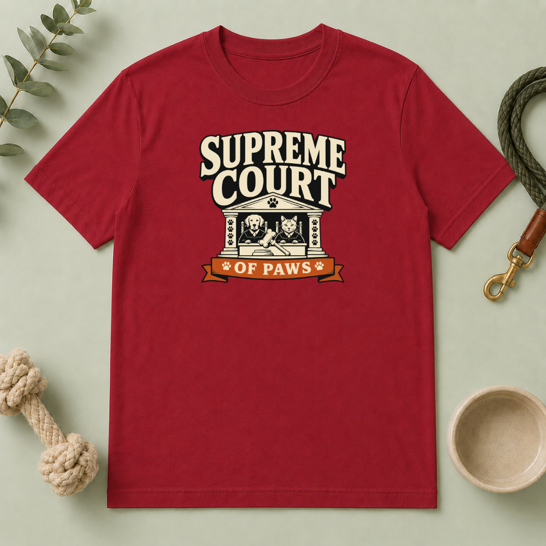 Supreme Court of Paws T-Shirt — Retro Dog & Cat Justice Tee