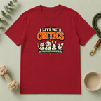 I Live With Critics Cute Pet Parents Tee