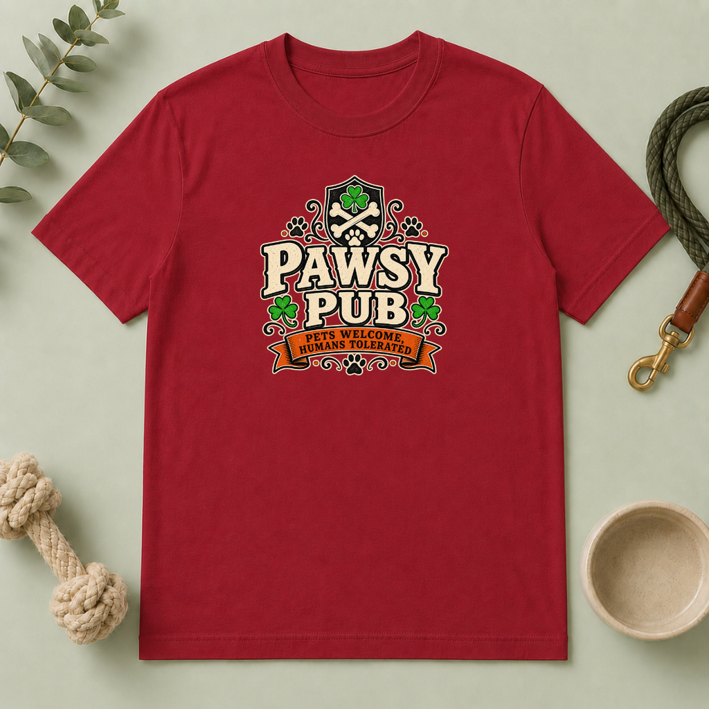 Pawsy Pub Pets Welcome St. Patrick’s Day T-Shirt