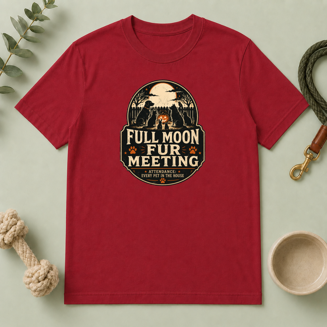 Full Moon Fur Meeting Halloween Pet T-Shirt
