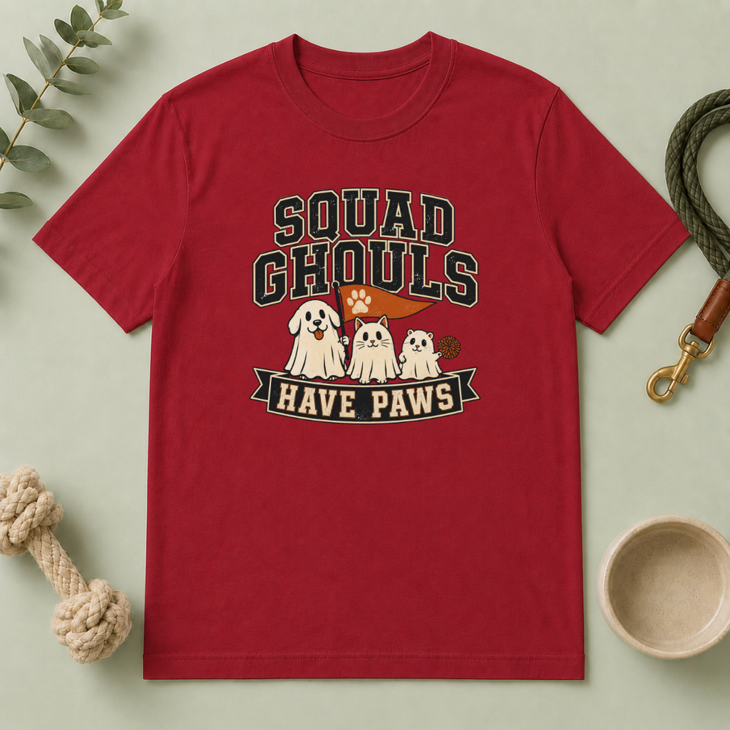 Squad Ghouls Have Paws Halloween Pet T-Shirt