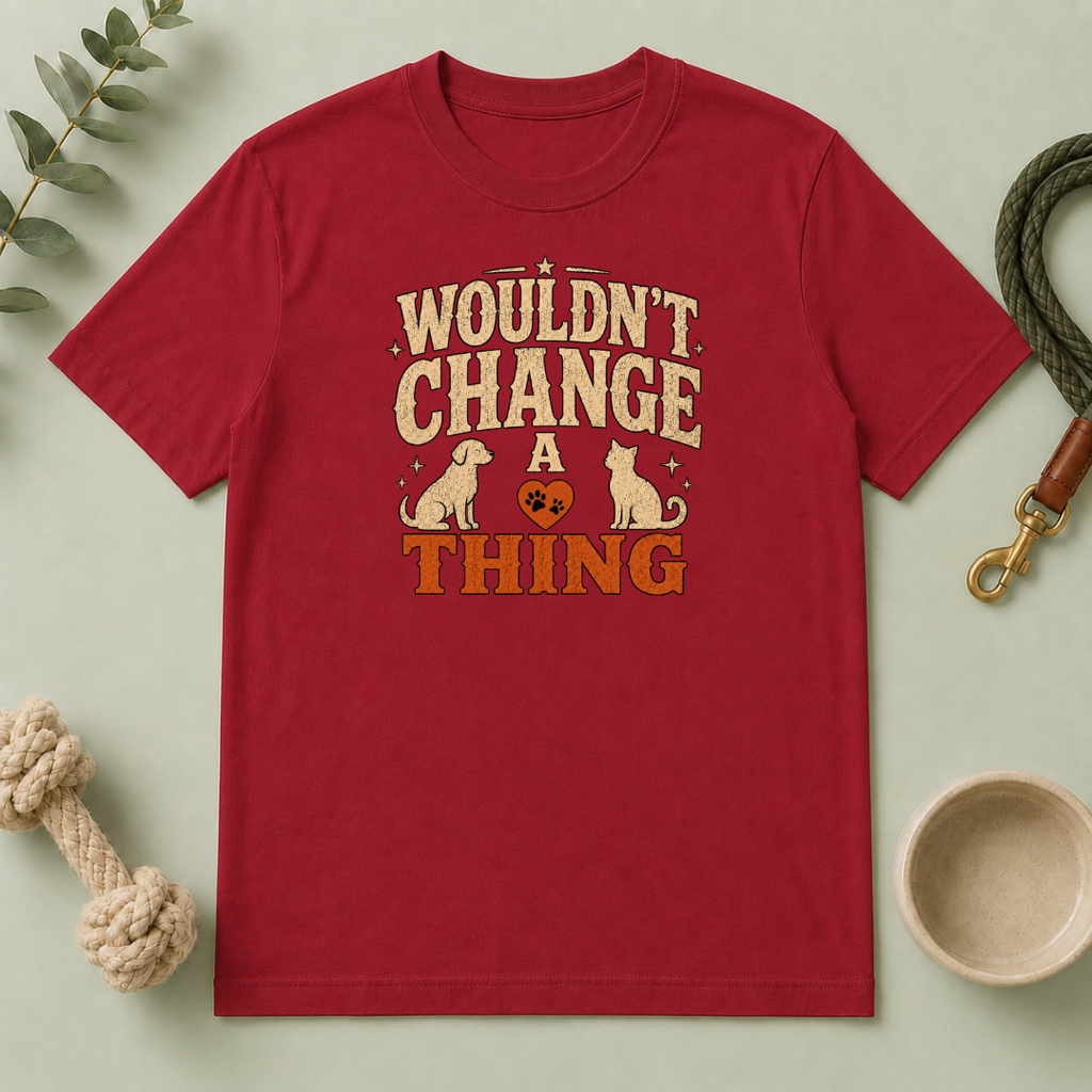 "Wouldn’t Change a Thing" Pet Lover Graphic Tee