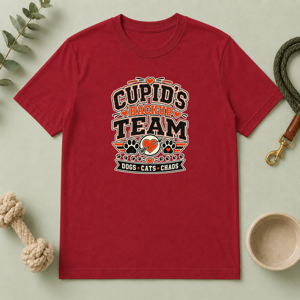 Cupid’s Backup Team Valentine Pet Lover T-Shirt