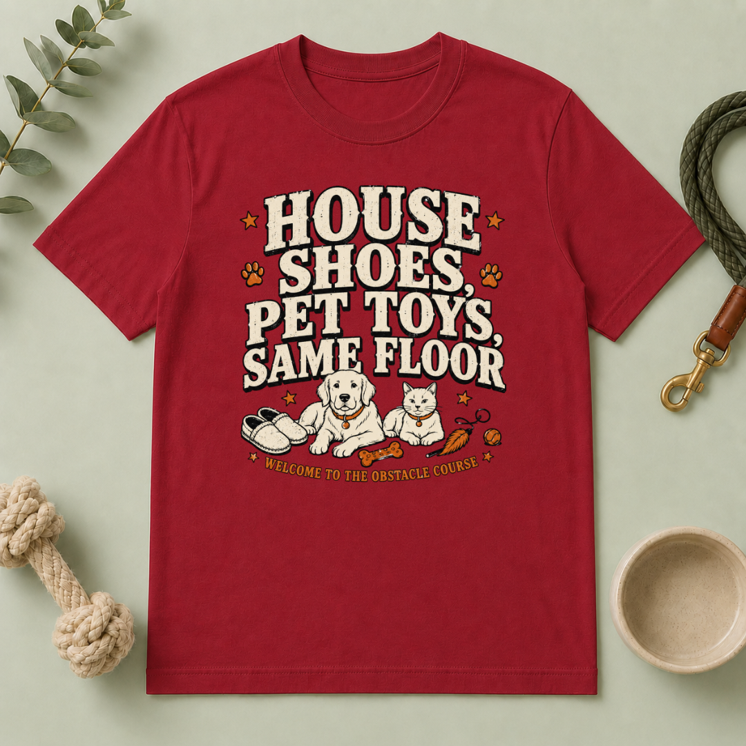 House Shoes, Pet Toys, Same Floor Multi-Pet Lifestyle T-Shirt